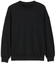 Trendy Boxy Fit Crew Neck Sweater, Trendy Relaxed Fit Crew Neck Sweats, Basic Crew Neck Sweats For Spring, Oversized Comfortable Crew Neck Sweatshirt, Casual Sweatshirt With Ribbed Neckline For Fall, Boxy Fit Crew Neck Top With Ribbed Collar, Casual Solid Drop Shoulder Sweats, Oversized Crew Neck Sweats, Casual Boxy Crew Neck Sweatshirt