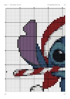 a cross stitch pattern with an image of the smurf from dr seuss