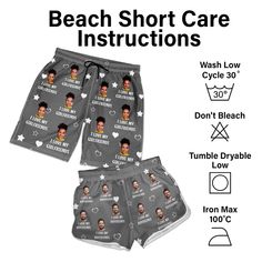 Are you ready for the summer? Our Personalized Beach Shorts would be the coolest must-have items in summer that can break your beach look with unique designs, matching styles available in both men and women.
All of our Beach Shorts are made with our comfort for daily wearing, whether heading to the beach or the pool or just lounging around on a hot day. You can wear them as a team with your friends and family on your summer holiday, trip, vacation, honeymoon, etc.

Message: 

"I Love My Lover
I Photo Funny, Mens Beach Shorts, Holiday Trip, My Lover, I Love My Girlfriend, Love My Boyfriend, Gift For Couples, Men Beach, I Love My Wife