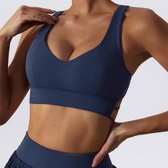 78% Nylon. 22% Spandex Soft. comfortable. skin friendly 4-way stretch. breathable and sweat-wicking Built-in Bra with Removable Pads The classic racerback design. featuring strap backs with a branch design Crisscross straps that offer intricate detailing to your look Perfect for both sports activities and daily life T-back Sports Bra With Straps For Workout, Racerback Sports Bra For Pilates, Strappy Back Sports Bra For Workout, Workout Sports Bra With Strappy Back, Cross Back Sports Bra With Straps For Yoga, Sporty Sports Bra With Strappy Back And Built-in Padding, Strappy Sports Bra With Adjustable Straps For Gym, Strappy Sports Bra With Adjustable Straps For Pilates, Pilates Sports Bra With Strappy Back