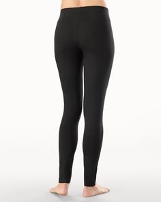 Our favorite leggings, specially designed with a wide, tummy-holding waistband and soft, slimming stretch. Pair with tunics, tees and our relaxed knit wraps and stay comfy all day. Pull-on style with flat elastic waistband. Sizes XS-XXL. 27" inseam. 95% Rayon, 5% Spandex. Machine wash. Imported. From our collection of luxuriously soft lounge separates. Classy Clothing, Favorite Leggings, Soma Intimates, The Vanishing, Knit Wrap, Knit Leggings, One Piece Suit, Sleepwear Pajamas, Pj Sets