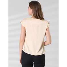 This blouse offers perfect office wear for warm weather. Cut to a fitted shape with the cap-sleeve design, just providing elegant details for the blouse. This blouse would be equally styled well with A-line skirts or skinny jeans with high heels. Designed in a fluid, flowing silky fabric that drapes beautifully around the body. Cap sleeves add some flare to your everyday look. Jeans With High Heels, Office Blouse, Basic Blouses, Perfect Office, Cap Sleeve Top, Silky Fabric, Women's Blouses, Satin Shirt, Elegant Shirt