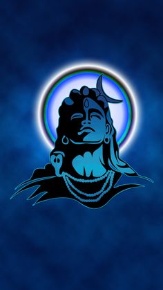 an image of the avatar of lord rama in blue and black with words written below it