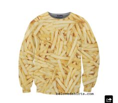 We are loving this style statement piece. #frenchfrycouture Funny Clothes, Food Shirt, Food Clothes, Funny Outfits, Style Japonais, Sweat Shirts, Food Fashion, French Fries, Ugly Sweater