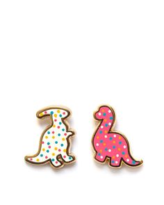 Dino Cookie Earrings – Strange Ways Cookie Earrings, Dinosaur Cookies, Novelty Earrings, Dinosaur Earrings, Nickel Allergy, Funky Earrings, Mismatched Earrings, Cool Pins, Funky Jewelry