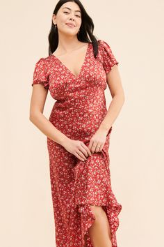 Rent The Flutter Sleeve Slip Dress from Nuuly. Pick 6 items for $98/month. Free shipping + returns. Flattering V-neck Spring Dresses, Spring Ruched Mini Dress With Flutter Sleeves, Fitted Floral Maxi Dress With Ruffle Hem, Feminine Flowy Viscose Midi Dress, Ruched Flutter Sleeve Dress For Garden Party, Flutter Sleeve Ruched Dress For Garden Party, Summer Flutter Sleeve Dress For Date Night, Feminine Midi-length Viscose Dress, Garden Party Dresses With Ruched Flutter Sleeves