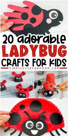 ladybug crafts for kids that are easy and fun to make with paper plates