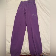 Talentless Never Worn Purple Sweatpants For Spring Streetwear, Sporty Purple Cotton Sweatpants, Purple Cotton Sweatpants For Loungewear, Purple Sweatpants With Elastic Waistband, Purple Athleisure Joggers For Loungewear, Purple Relaxed Fit Sporty Sweatpants, Sporty Purple Sweatpants For Spring, Purple Relaxed Fit Sweatpants With Elastic Waistband, Purple Sweatpants With Relaxed Fit And Elastic Waistband