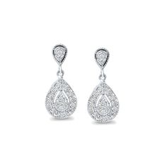 Pompeii3 1/2ct Pear Shape Dangle Diamond Earrings 10K White Gold, Women's, Size: Small Classic White Gold Teardrop Earrings With Prong Setting, Classic White Gold Teardrop Diamond Earrings, Classic White Gold Pear-shaped Bridal Earrings, White Gold Bridal Earrings With Diamond Accents, Pear Shaped, Pear-shaped White Gold Bridal Earrings With Diamond Accents, Classic Pear-shaped Diamond White Bridal Earrings, Silver Pear-shaped Brilliant Cut Bridal Earrings, Classic White Gold Teardrop Earrings With Diamond Cut, Silver Bridal Earrings Brilliant Cut Pear-shaped