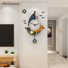 there is a clock on the wall in the room