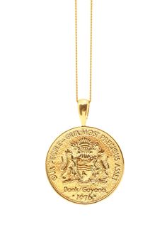 THE GUYANA Jaguar Coin Necklace Africa Necklace, Mining Industry, National Flower, Cross Earrings Studs, African Necklace, Gold Coin Necklace, Dope Jewelry, Sugar Cane, Coin Necklace