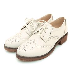 Synthetic Synthetic sole Lace-up vamp The white flat vintage oxfords is a chic update to your tailored style. With brogue detailing, these sophisticated lace-up oxfords feature menswear styling with a feminine touch. Size US 4-15 available, for a smaller or plus size, we can also offer customized service. Order handling: 3-7 business days(100% hand-made) Shipping time for DHL: 2-5 days Shipping time for Free shipping: within 15 days. Brogue Shoes Women, Spectator Shoes, Lace Oxfords, Size 11 Women Shoes, Back To School Shoes, Classic Style Outfits, Custom Boots, Oxford Heels, Cross Training Shoes