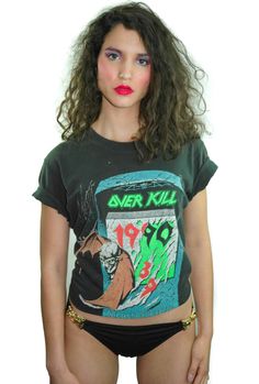 Vintage OVER KILL Tee  1990 World Tour  Sick Graphics with Great Colors  No Tag -See Measurements  Pit to Pit 20In Top to Bottom 26in No Refunds especially on Sizing Please take time to read the Measurements. This shirt is Awesome. Metal Band T Shirts, Slayer Shirt Band, Vintage Metal Band Shirt, Heavy Metal T Shirt, Vintage Nu Metal T Shirts, 90s Tees, 90s Shirts, Concert Shirts, Band Tees