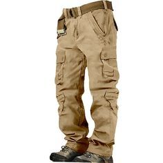 Season:Spring  Summer; Fabric:100% Cotton; Gender:Men's; Style:Casual,Fashion; Occasion:Daily,Going out,Outdoor; Fit Type:Regular Fit; Function:Breathable,Soft,Comfort; Waistline:Mid Waist; Pattern:Plain; Design:8 Pocket; Pants Type:Cargo Pants,Hiking Pants,Cargo Trousers; Front page:FF; Listing Date:05/10/2023; Hips:; Length:; Waist:; Fit US Size:null; Fit UK Size:null; Fit EU Size:null Military Style Brown Pants With Pockets, Brown Military Style Pants With Pockets, Brown Military Pants With Pockets, Cheap Cargo Pants, Going Out Fashion, Men's Cargo Pants, Pants Cargo, Mens Cargo, Blue Khakis