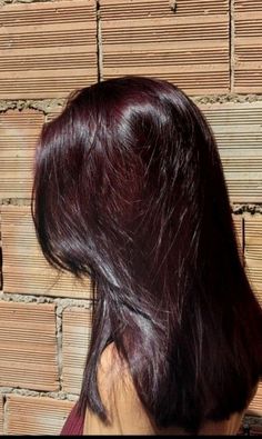 Virgin Black Hair, Dark Cherry Hair, Hair Color Cherry Coke, Pelo Color Vino, Cherry Cola Hair, Black Cherry Hair, Cherry Hair Colors, Wine Hair Color, Maroon Hair