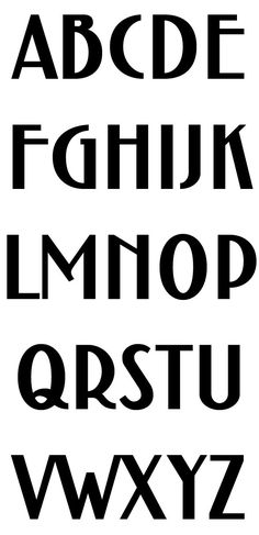 the alphabet is black and white with letters in different font styles, including one for each letter