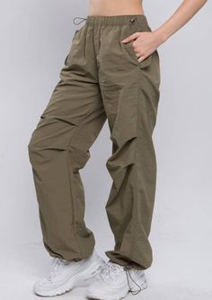 mabel love boutique Baggy Parachute Pants, Olive Shell, Cargo Design, Love Style, Fresh Kicks, Pants Large, Maxi Dress Formal, Active Leggings, Asymmetrical Tops