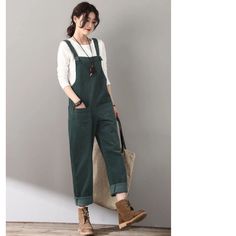 Women's Corduroy Overalls Casual Handmade Jumpsuits - Etsy Coveralls Women Fashion, Womens Overalls Outfits, Winter Jumpsuit Outfit, Custom Jumpsuit, Retro Trousers, Womens Overalls, Overalls Casual, Cute Overalls, Overalls Outfit