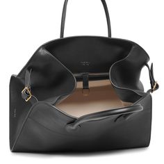 Margaux Bag, The Row Bag, Hand Candy, Black Leather Bag, Favorite Handbags, Inside Bag, Handbags Affordable, Black Leather Tote, Iconic Bags