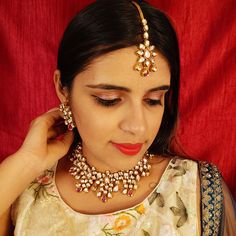 Exotic and snag-free Kundan necklace set with Enamel. This is a stylish set with white colored stones and white pearls. This set will work well with traditional, formal, and western formals. Eye-catching and unique jewelry that will set you apart. Gift this piece to a loved one, and see their face light up with joy. Best for gifting or for personal use, wear it to any occasion and become the spotlight. Elegant Kundan Necklace With Matching Earrings, Diwali Wedding Kundan Necklace With Matching Earrings, Traditional Kundan Dangle Necklace For Gift, Festive Kundan Pearl Pendant Necklace, Festive Kundan Peacock Pendant Necklace, Saree Jewellery, Silver Pooja Items, Glass Bangles, Silver Toe Rings