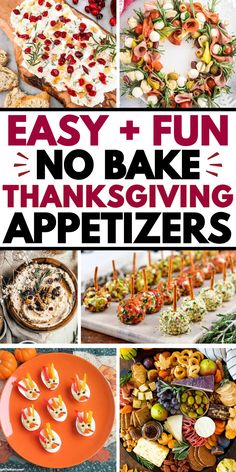 The best easy no bake thanksgiving appetizers for a crowd. These fun fall appetizers are the perfect make ahead cold thanksgiving finger foods for your holiday dinner or friendsgiving potluck. Finger Foods Cold, Recipes No Oven, No Bake Thanksgiving, Thanksgiving Starters, Thanksgiving Appetizers Finger Foods, Friendsgiving Appetizers, Thanksgiving Appetizers Healthy, Thanksgiving Apps, Apps Ideas