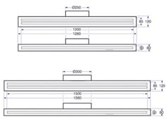 an image of a line drawing showing the length and width of each piece of furniture