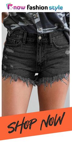 BlackGray Fashion Casual Mid Waist Denim Shorts Black Cutoff Jean Shorts For Fall, Black Cutoff Shorts For Fall, Black High Waist Jean Shorts For Fall, Fall Black Mid-rise Shorts, Fall Mid-rise Black Shorts, Trendy Gray Jean Shorts For Spring, Casual Black Jean Shorts For Fall, Casual Black Fall Jean Shorts, Black Denim Jean Shorts For Fall