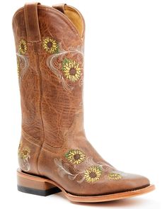 Shyanne Women's Josie Western Boots - Square Toe , Brown Cowboy Boots For Wedding, Boots For Wedding, Sunflower Boots, Tall Western Boot, Modern Cowgirl, Womens Cowgirl Boots, Boot Barn, Boots Square Toe, Cowboy Boots Women