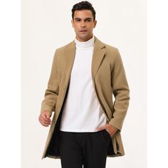 With concise lines, the lapel design, and the button closure, this coat is stylish and generous, showing the elegant charm of men. Put on this simple and fashionable coat to enhance your elegant image, which is a good choice for your wardrobe. Pair this with solid pants to build your smart look. Suitable for autumn and winter, daily and special occasions, such as weddings, parties, business meetings, leisure, travel, etc. Lapel Design, Men's Trench Coat, Trench Coat Men, Long Jacket, Model Body, Slim Fit Men, Coat Fashion, Body Size, The Button