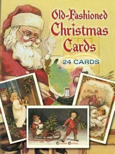 an old fashioned christmas card with pictures of santa claus