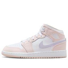 Jordan 1 Mid Pink, 80s Basketball, Basketball Style, Limited Edition Sneakers, Air Jordan 1 Mid, Nike Swoosh, Fashion Performance, Jordan 1 Mid, Sport Sneakers