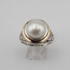 Buy Pearl 925 Silver Ring, Silver and Gold Ring, White Pearl Ring, Yellow Gold Pearl Ring, Ring Size 8, Fine Ring, White Pearl Ring ms 1504r Online in India - Etsy Silver And Gold Ring, White Pearl Ring, Gold Pearl Ring, Buy Pearls, Fine Ring, 925 Silver Ring, Ring Ring, Gold Pearl, 925 Silver Rings