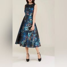 Reposhing This Item I Purchased From @Milyclothes. Loved It, But I Guess I Lost A Lot Of Weight Recently Because It's Quite Loose On Top. Questions? Leave A Comment Below! Top Questions, Lk Bennett, Floral Print Midi Dress, Print Midi Dress, Black Blue, Dresser, Floral Print, Floral Prints, Midi Dress