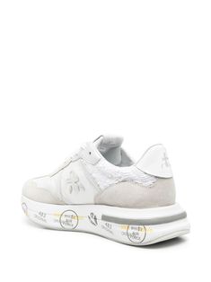 white calf leather logo patch at the tongue front lace-up fastening flat rubber sole White Sneakers With Rubber Sole And Medium Fit, White Medium Fit Lace-up Sneakers, White Low-top Platform Sneakers With Perforations, White Platform Sneakers With Rubber Sole, Medium Fit, White Low-top Medium Fit Platform Sneakers, White Leather Sneakers With Laces, White Leather Lace-up Shoes With Rubber Sole, White Lace-up Sneakers, Lace-up Sneakers With Perforations