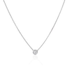 Our 14K White Gold Bezel-Set Round Diamond Solitaire Necklace is a beautiful piece for everyday wear and comes in six different diamond sizes. Available diamond sizes: .07 carats .10 carats .15 carats .20 carats .25 carats .30 carats Necklace length is approximately 18" and is adjustable Estimated Delivery: 1-2 weeks Diamond Solitaire Necklace, Solitaire Necklaces, Luxury Accessories, Diamond Sizes, Bezel Setting, Diamond Solitaire, White Gold Diamonds, Round Diamonds, Diamond Necklace