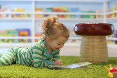 Playroom Design: Our Reading Room Fake Grass Decor, Playroom Toy Storage Ideas, Grass Floor, Nursery Carpet, Diy Playroom, Home With Kids, Carpets For Kids, Toddler Playroom, Childrens Playroom