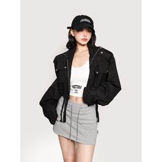 Age: 18-24 years oldSize: S MPattern: Solid colorStyle: StreetCollar: Other/otherPlacket: ZipperColor classification: black apricotCombination form: single pieceSKU: X23N6636Year Season: Spring 2023Sleeve length: Long sleevesThickness: RegularLength: ShortClothing fit: High waistMaterial composition: Other materials Spring Cropped Jacket With Patch Pockets And Long Sleeves, Spring Long Sleeve Cropped Jacket With Patch Pockets, Spring Long Sleeve Utility Jacket With Side Pockets, Trendy Long Sleeve Utility Jacket With Cargo Pockets, Fall Cropped Jacket With Multiple Pockets Long Sleeve, Urban Cropped Jacket With Pockets For Winter, Fall Streetwear Cropped Jacket With Pockets, Trendy Cotton Cropped Jacket With Pockets, Urban Winter Cropped Jacket With Pockets