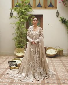 Designer Lace Sharara Semi-stitched, Elegant Chinon Lehenga For Traditional Ceremonies, Anarkali Net Dress With Dabka Work, Traditional Designer Net Dresses, Festive Net Gown With Sheer Dupatta, Beige Lehenga With Resham Embroidery In Georgette, Elegant Net Gown With Resham Embroidery, Elegant Gown With Resham Embroidery On Net, Designer Dresses With Resham Embroidery On Net