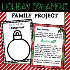 a holiday ornament project for kids to do on the christmas holidays with their family