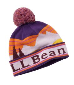 The same quality as our popular Katahdin Pom Hat for grownups, in fun colors and sizes just for toddlers. Its bold, timeless style works perfectly for every adventure. Slightly Fitted. Soft blend of 95% acrylic, 4% nylon and 1% elastane. Handwash, dry flat. Fun multicolor poms for spirited toddlers. Imported. | Toddlers' L.L.Bean Pom Hat, Synthetic/Nylon Playful Purple Adjustable Hat, Multicolor Adjustable Hat For Outdoor Activities, Fun Multicolor Hats For Outdoor Activities, Adjustable Short Brim Beanie For Outdoor, Adjustable Multicolor Hats For Outdoor Activities, Adjustable Casual Purple Beanie, Playful Cap For Outdoor Activities, Playful Adjustable Outdoor Hat, Adjustable Purple Casual Beanie