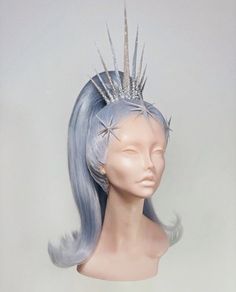 Ice Fairy Aesthetic, Russian Hairstyles, Ice Fairy, Ice Diamond, Element Art, Fire Fairy, High Fashion Hair, Drag Wigs, Fantasy Hair