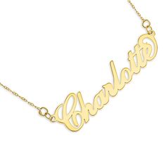 "Purchase a Solid 9k Yellow Gold Name Necklace, any name up to ten letters. The Name Necklace is approximately 1mm thick and each letter is roughly 8mm each and the tallest letter 10mm in height. All name necklaces are made and designed in the UK, and are hand polished to produce a beautiful mirror shine finish as standard. The Pendant includes a complimentary gift box so it is ready to be given as a gift. We offer a choice of chains starting from 14\", 16\" and 18\". We recommend 18\" for adult Name Plate Necklace, Personalized Name Plates, Snake Ring Silver, Name Necklaces, Nameplate Necklace, Gold Name Necklace, Plate Necklace, Name Jewelry, Jewellery Gift