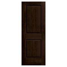 a dark brown door on a white background