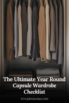 capsule wardrobe checklist year round Perfect Capsule Wardrobe, Neutral Capsule Wardrobe