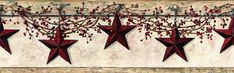 York Hanging Star Border Off White/Khaki Wallpaper