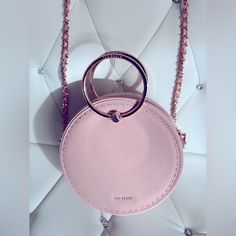 Youthful, Elegant And Quaint Round Bag Ted Baker London Rosegold Leather Bag Ted Baker London Bags, London Bags, Round Bag, Ted Baker London, Evening Bags, Ted Baker, Leather Bag, Bag Lady, Rose Gold