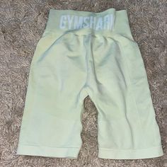 Brand New Without Tags - Gymshark Lime Yellow Biker Shorts Yellow Sports Biker Shorts With Built-in Shorts, Green Casual Biker Shorts For Gym, Casual Green Biker Shorts For Gym, Sporty Yellow High-waisted Shorts, Yellow Athleisure Short Bottoms, Yellow Fitted Athletic Shorts, Fitted Yellow Athletic Shorts, Fitted Yellow Sporty Shorts, Yellow Fitted Gym Shorts