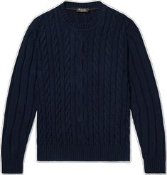 Sweater For Men, Loro Piana, Knit Cotton, Mr Porter, Cotton Sweater, Chunky Knit, Cable Knit, Best Sellers, Fashion News