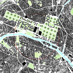 a map of the city of london showing streets, roads and buildings in different directions