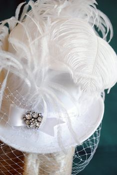 Bridal Fascinator Hat with VeilVictorian Wedding Mini Top | Etsy Elegant Mini Hats With Feathers For Carnival, Elegant Hats For Wedding And Carnival, Elegant Mini Hats For Wedding And Carnival, Feathered Hats For Wedding And Carnival, Feathered Top Hat For Kentucky Derby Wedding, Wedding Hat With Feather Trim For Carnival, Wedding Hats With Feather Trim For Carnival, Feather Trim Hat For Wedding And Carnival, Vintage White Wedding Costume Hats And Headpieces